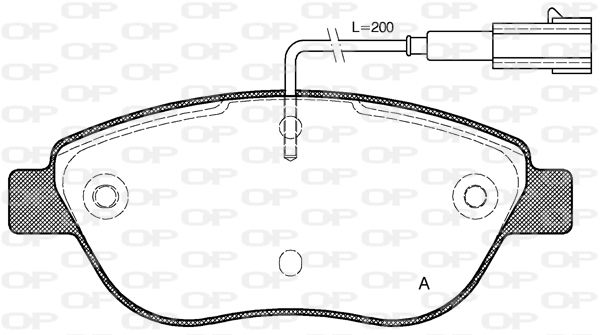 OPEN PARTS Комплект тормозных колодок, дисковый тормоз BPA0859.01